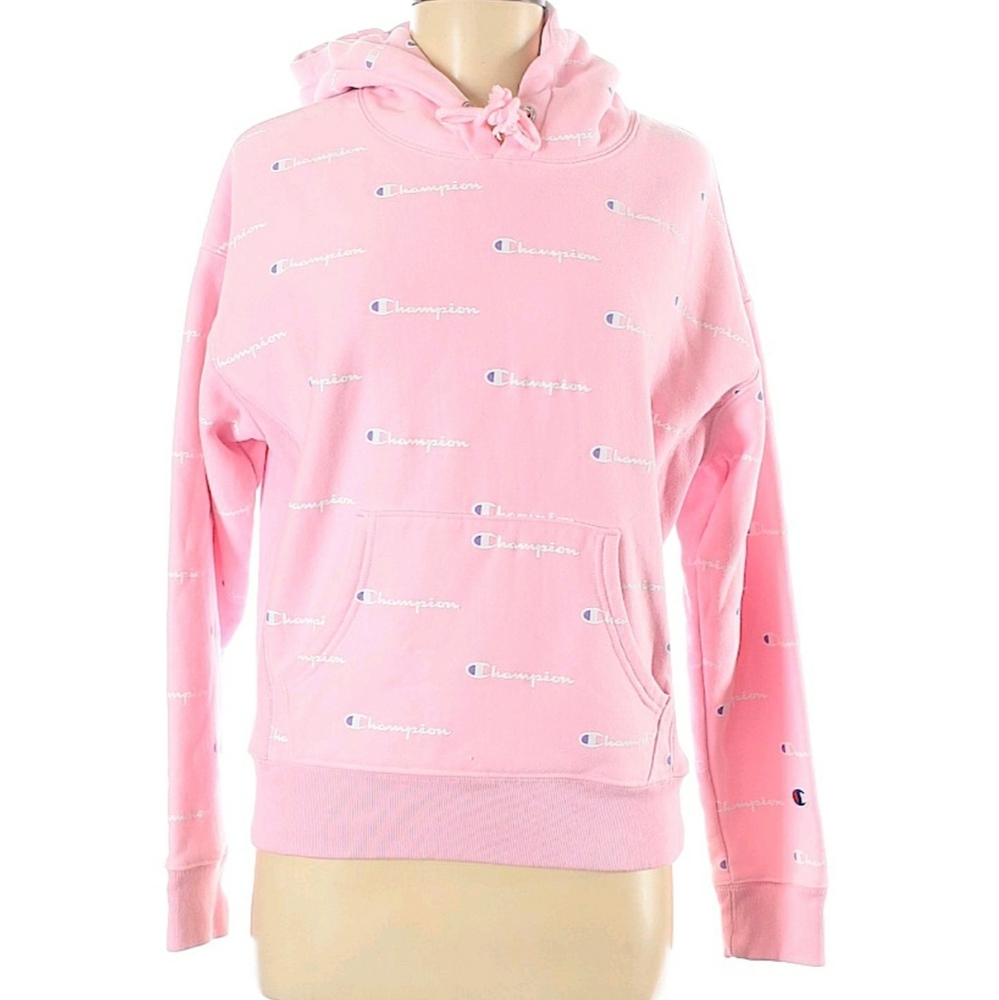Champion Medium Pink Logo Print SweaterHoodie